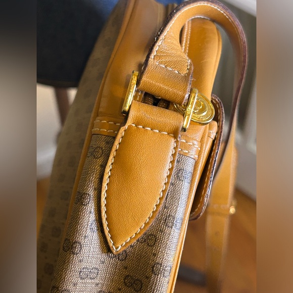 Gucci Round Canteen Crossbody Bag Vintage Rare Micro GG Circle Messenger XL - Picture 13 of 17